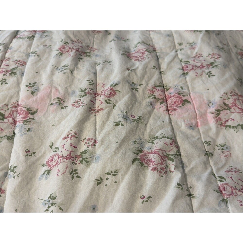Rachel SIMPLY SHABBY CHIC Bohemian Patchwork pink Floral Quilt blanket FL/QN - Picture 6 of 6